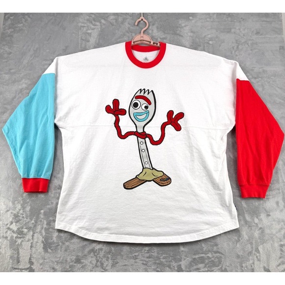 Disney Other - Disney Forky Shirt Men's XXL White Spirit Jersey Long Sleeve Toy Story Graphic T
